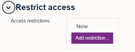 Restricting access to your Moodle assignment