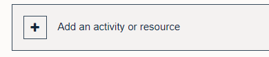 Add an activity or resource button