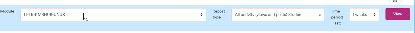 Setting filters for statistics report