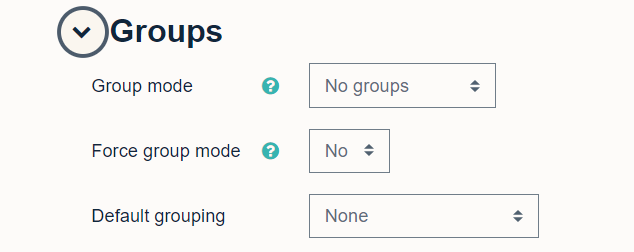 Setting up group mode and if you wish to force this mode for all future activities on your Moodle module site.