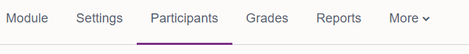 Selecting the participants link within the sub navigation on Moodle 4.1