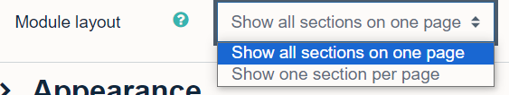 Selecting a module layout