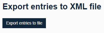 Export entries to file button in glossary
