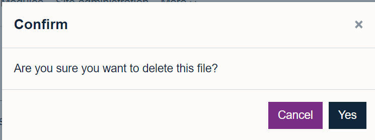 Pop to confirm that file needs deleting