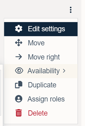 Three dots menu for editing a file