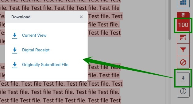 Downloading an assignment with similarity report