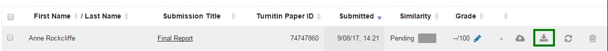 Downloading an individual student's submission file