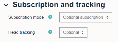 Subscription and tracking settings for a new forum activity