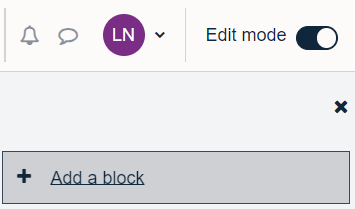 The edit mode toggle switch.