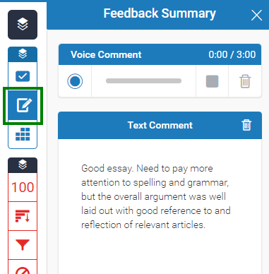 Feedback summary