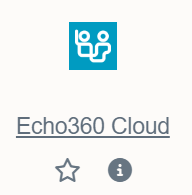 Echo360 Cloud button within the Add an activity or resource link