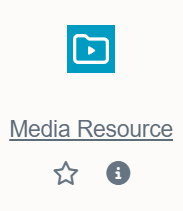 Media Resource booked within the Add activities or resource window