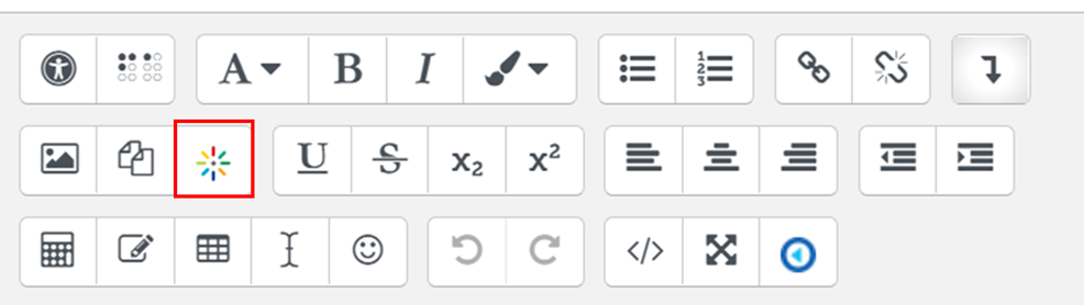 Text editor toolbar