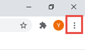 Within Chrome the customise and control setting icon can be found in top right of page