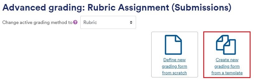 Advanced grading rubric options