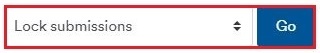 Lock submissions in dropdown menu