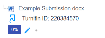 Opening Turnitin using the blue pencil icon on a Moodle Assignment with Turnitin