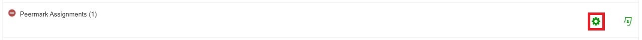Finding the 'PeerMark assignments' icon