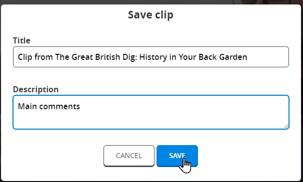 Give clip a title and description