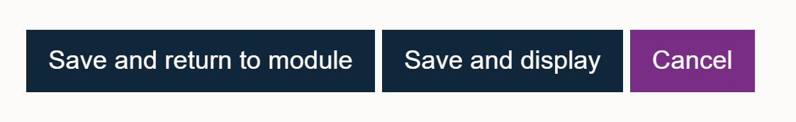 The save, cancel and return buttons when editing in Moodle 4.1