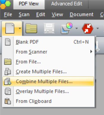 Combine multiple files in menu in Nuance