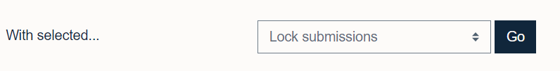 Lock all submissions before marking on Moodle Assignment.