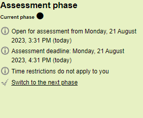 Assessment phase