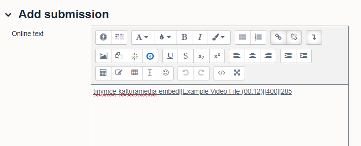 Uploaded media appears as a URL link in text box