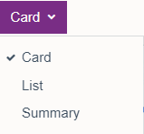 Selecting options for viewing modules in My Modules