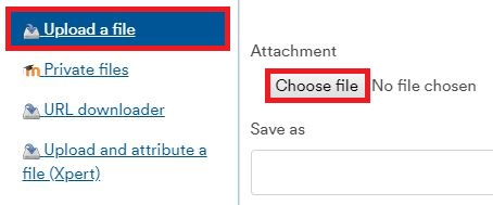 Selecting file to upload