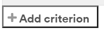 Add criterion button