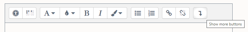 Atto editor toolbar in Moodle