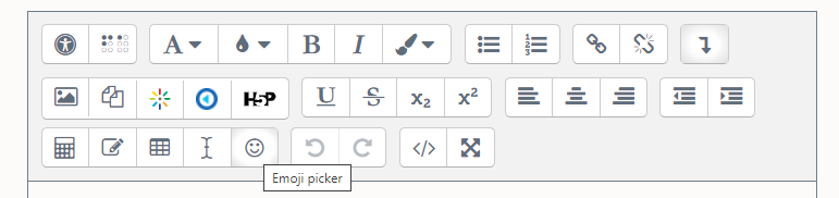 Expanded atto editor toolbar in Moodle