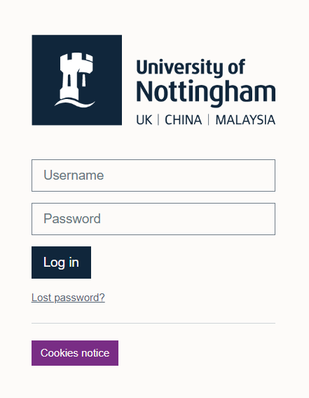 Moodle Log-in Page