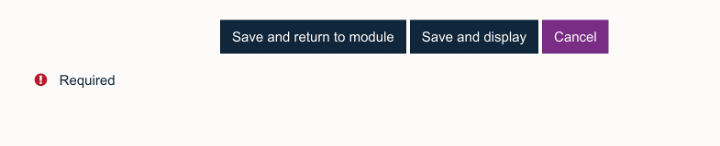 Screenshot showing the save and cancel buttons in the Peer Assessment activity.