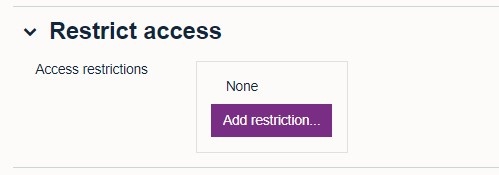 Add restriction