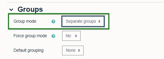 Group mode section