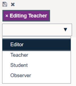 Change a participants role in a module