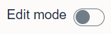 Edit mode slider disabled