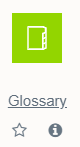 Glossary icon from activity picker