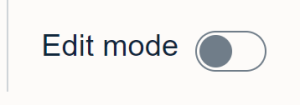 The edit button toggle switch in Moodle 4.1