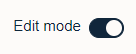 Edit mode slider with edit enabled