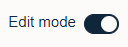 Edit mode slider with edit enabled