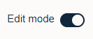 Edit mode slider with edit enabled