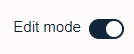 Edit mode slider with edit enabled