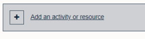 Add an activity or resource link in Moodle