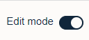 Edit mode slider with edit enabled