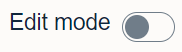 Edit mode slider with edit enabled