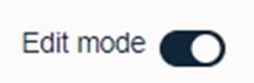 Edit mode toggle slider