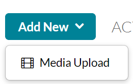 Finding the Media upload button option on the My Media page